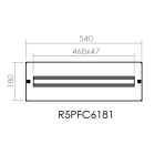 DKC EUROPE - Pannello porta distribuzione 600x180 DIN 26 moduli, dimensioni 600 x 180 (LxA)