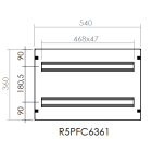 DKC EUROPE - Pannello porta distribuzione 600x360 DIN 52 moduli, dimensioni 600 x 360 (LxA)