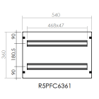 DKC EUROPE - Pannello porta distribuzione 600x360 DIN 52 moduli, dimensioni 600 x 360 (LxA)