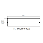 DKC EUROPE - Pannello cieco per telaio modulare, porta distribuzione 800x180 (LxA) R5PFC8180