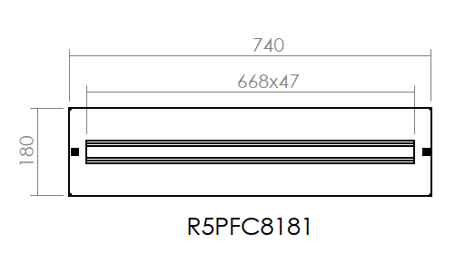 DKC EUROPE - pannello porta distribuzione 800x180 din 36 moduli dimensioni 800 x 180 (lxa) R5PFC8181