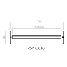 DKC EUROPE - pannello porta distribuzione 800x180 din 36 moduli dimensioni 800 x 180 (lxa) R5PFC8181