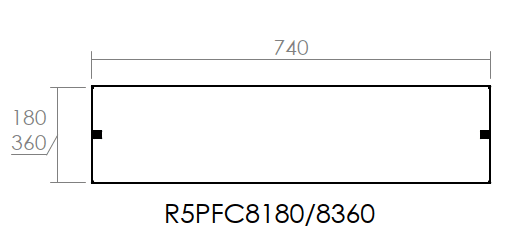 DKC EUROPE - Pannello cieco per telaio modulare, porta distribuzione 800x360 (LxA)