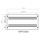 DKC EUROPE - Pannello porta distribuzione 800x360 DIN 72 moduli, dimensioni 800 x 360 (LxA)