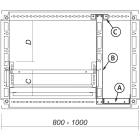 DKC EUROPE - Modularità interna con fascia laterale da 200, dimensioni 1800 x 500 mm (AxL) - MODULARITA INTERNA CON FASCIA LATERALE DA 200, DIMENSIONI 1800 X 500 MM (AXL)