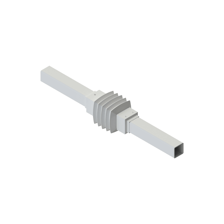DKC EUROPE - Giunto intermedio per tubo quadro 80x80 mm e 80x80 - Ideale per tubi quadri di dimensioni standard.