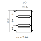 DKC EUROPE - Telaio modulare 10x2, conforme agli standard DIN.