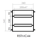DKC EUROPE - Telaio modulare 16 moduli x 2 DIN.