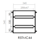 DKC EUROPE - Telaio modulare 16 moduli x 2 DIN.