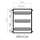 DKC EUROPE - Telaio modulare 16 moduli x 3 DIN. R5TMC54