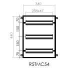 DKC EUROPE - Telaio modulare, 3x16 moduli DIN