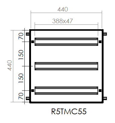 DKC EUROPE - Telaio modulare 21 moduli x 3 DIN.