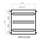 DKC EUROPE - Telaio modulare 21 moduli x 3 DIN.
