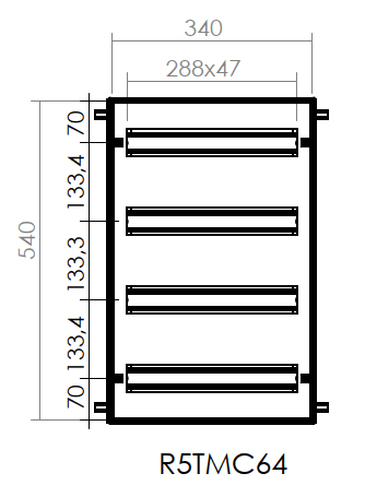 DKC EUROPE - Telaio modulare 16x4 per moduli DIN.