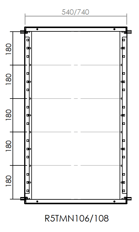 DKC EUROPE - Telaio modulare struttura 1000x800 mm (AxL) R5TMN108