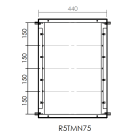 DKC EUROPE - Telaio modulare struttura 600x800 mm, 700x500 dimensioni.