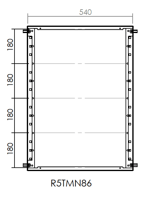 DKC EUROPE - Telaio modulare struttura 800x600 mm (AxL)