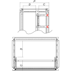 DKC EUROPE - Traversa battuta per porte modulari larghezza 600 mm.