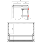 DKC EUROPE - Traversa battuta per porte modulari larghezza 800 mm.