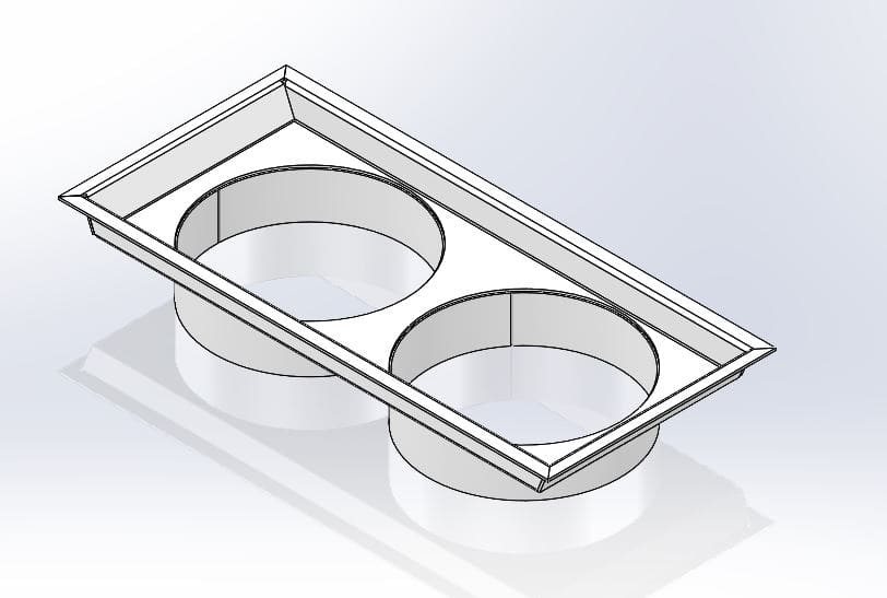DKC EUROPE - Convogliatore tetto per condotto aria da 1000-2000W, colore RAL 7035.