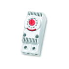 DKC EUROPE - Termostato con campo di regolazione da -10 a +80 °C, contatto normalmente chiuso (NC), 10A, 110-250 Vac 50/60Hz.