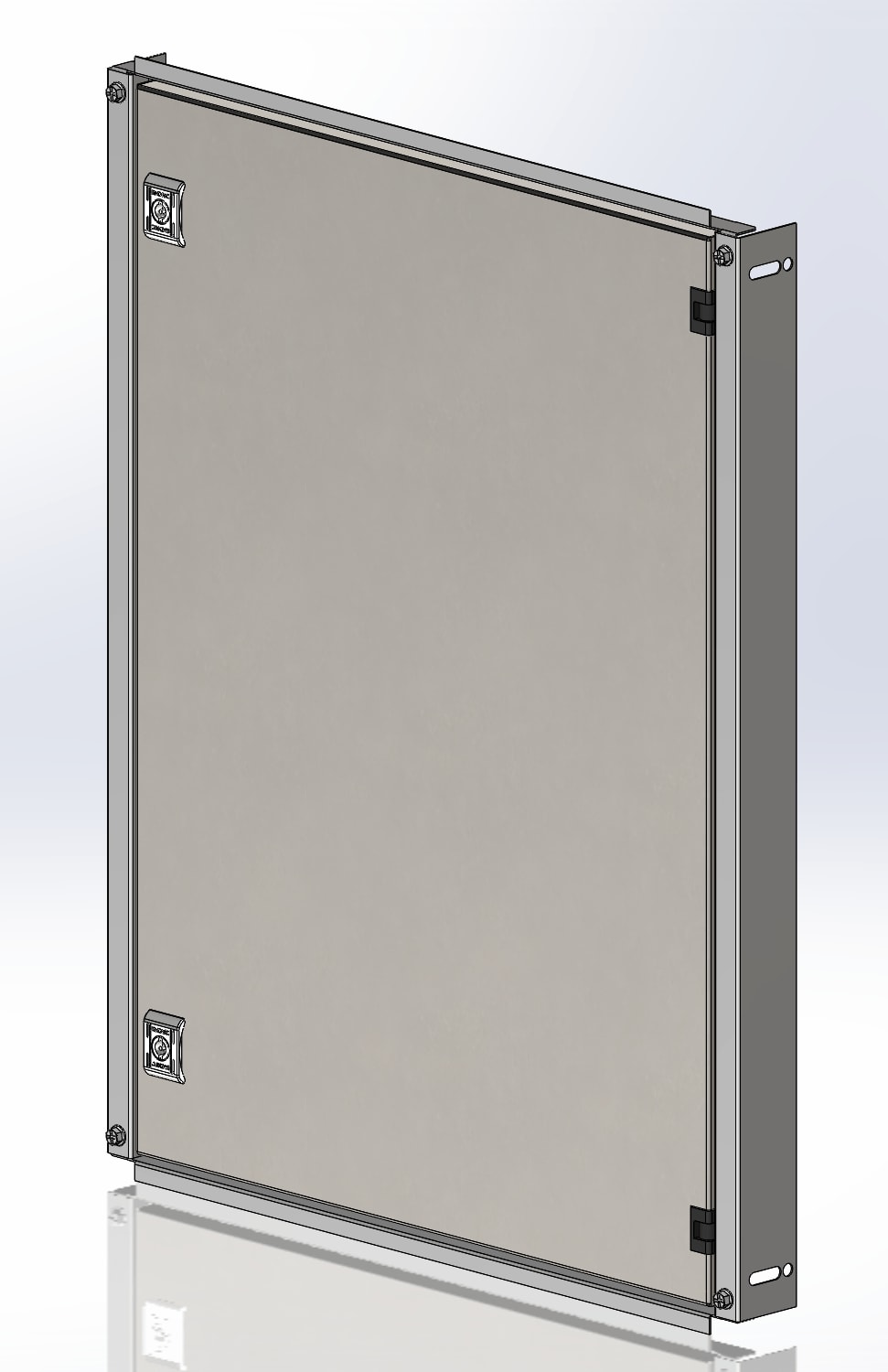 DKC EUROPE - Porta interna per cassa in acciaio inox AISI 304, dimensioni 400x300 mm.