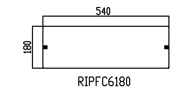 DKC EUROPE - Pannello distribuzione INOX AISI 304 per telaio modulare, 600x180 mm (LxA)