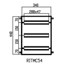 DKC EUROPE - Telaio modulare 16 moduli x 3 in acciaio inossidabile AISI 304 DIN.