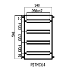 DKC EUROPE - Telaio modulare 16 moduli x 4 in acciaio inossidabile AISI 304 DIN.