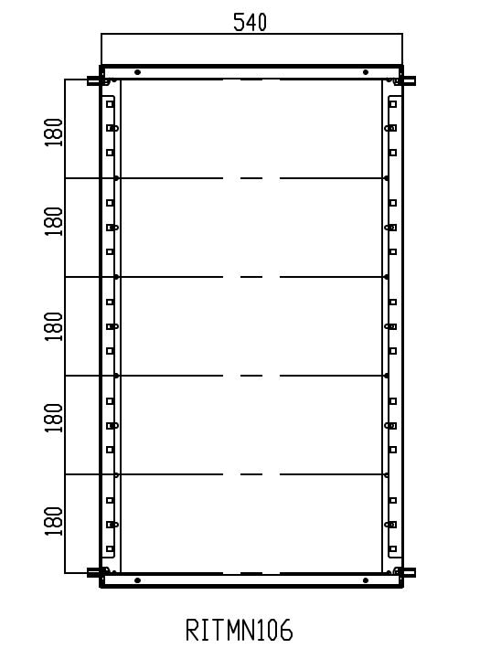DKC EUROPE - Telaio modulare struttura INOX AISI 304 dimensioni 1000x600 mm (AxL)