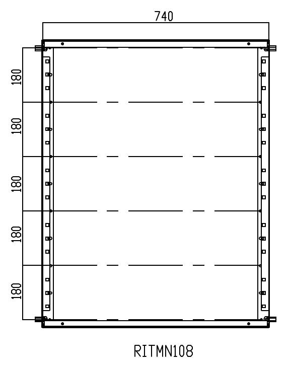 DKC EUROPE - Telaio modulare struttura INOX AISI 304 dimensioni 1000x800 mm (AxL)