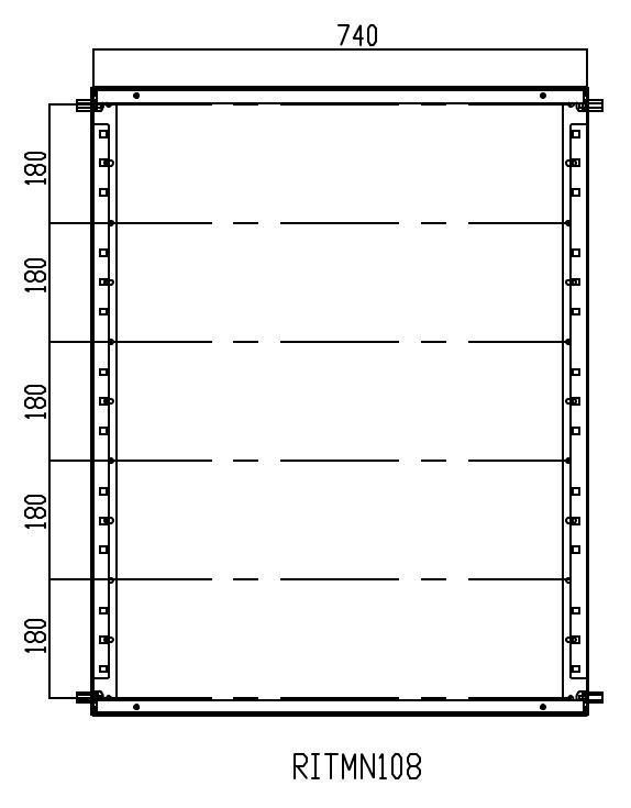 DKC EUROPE - Telaio modulare struttura INOX AISI 304 dimensioni 1000x800 mm (AxL)