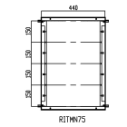 DKC EUROPE - Telaio modulare in acciaio inossidabile AISI 304, dimensioni 700x500 mm.