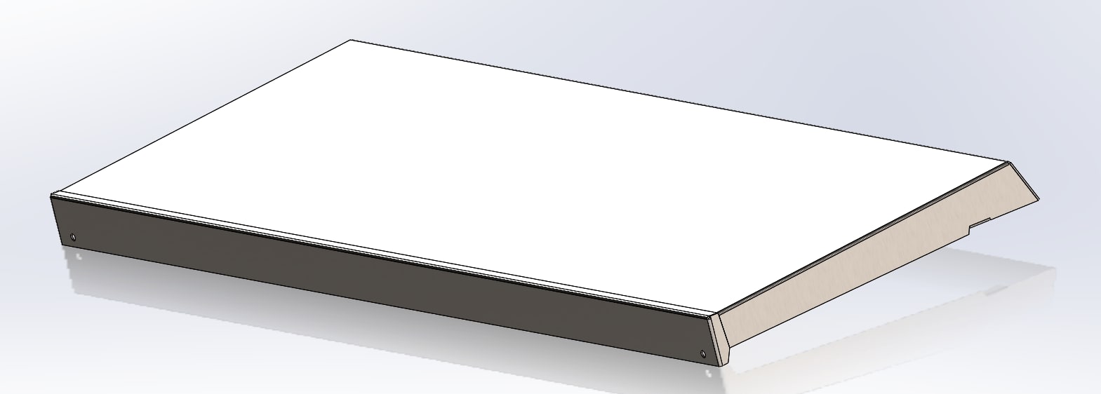 DKC EUROPE - Tetto protezione cassa in acciaio inox AISI 304, dimensioni 800x300 mm.