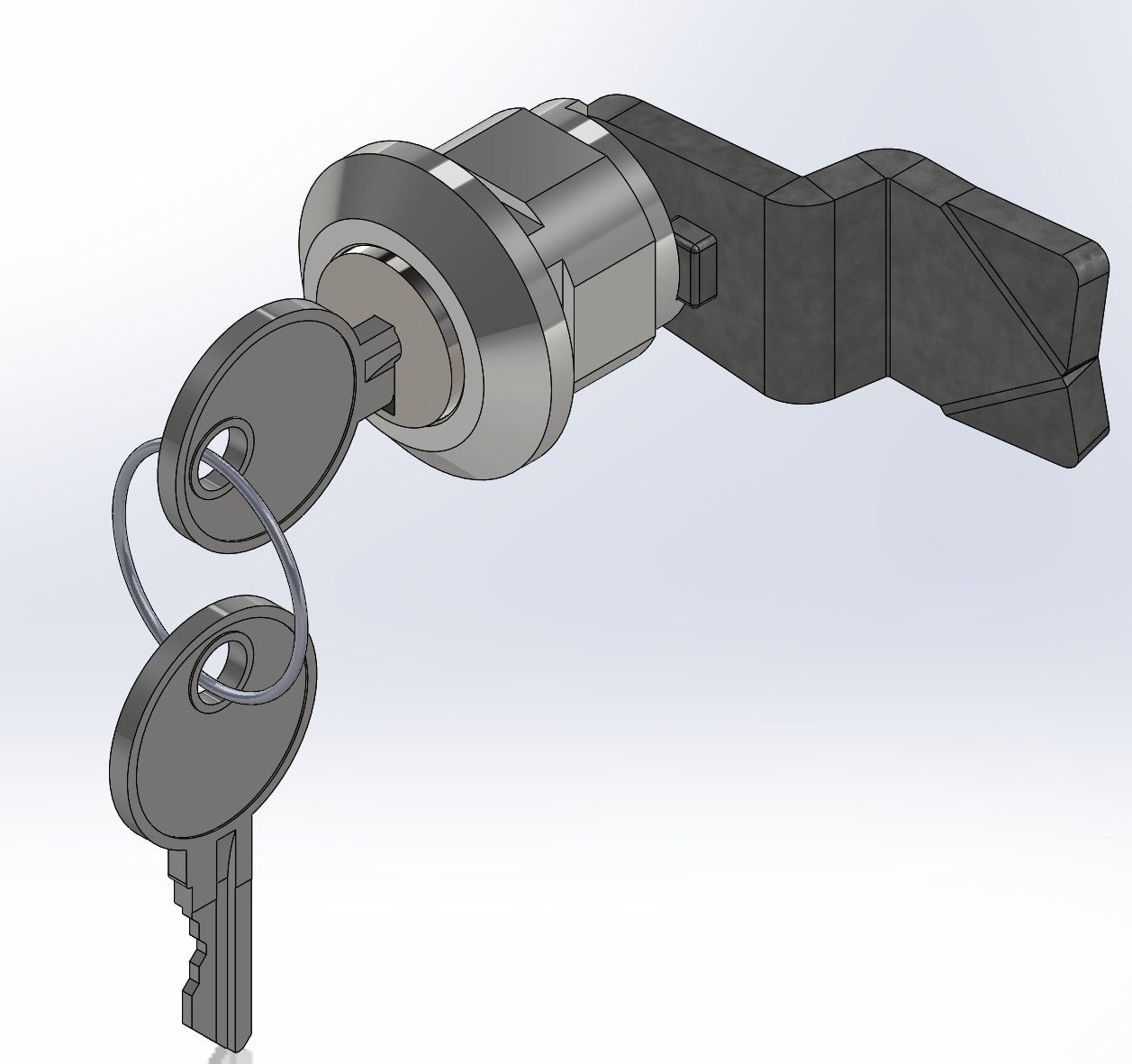DKC EUROPE - Chiusura completa a box con inserto a chiave in metallo diverso.