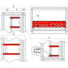 DKC EUROPE - divisorio orizzontale parziale e totale dimensioni 800 x 95 mm 800x 95