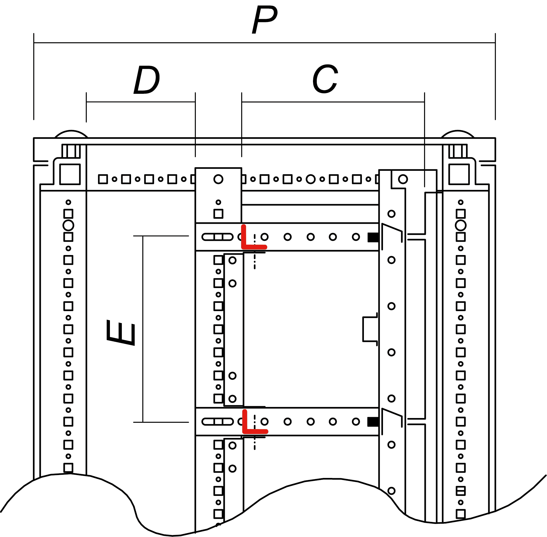 DKC EUROPE - Pannello di tamponamento larghezza 600 mm L. 600.