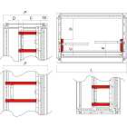 DKC EUROPE - Supporto orizzontale parziale e totale, profondità 245 mm, confezione 2 pezzi SUPPORTI ORIZZ.PROF.245 (2PZ.)