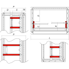 DKC EUROPE - Supporto orizzontale parziale e totale, profondità 445 mm, confezione 2 pezzi SUPPORTI ORIZZ.PROF.445 (2PZ.)