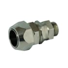 DKC EUROPE - Raccordo metallico maschio girevole per tubo flessibile e treccia metallica, filetto M25x1,5 mm, AD21, M25 T.FLESS.TRECC.20.