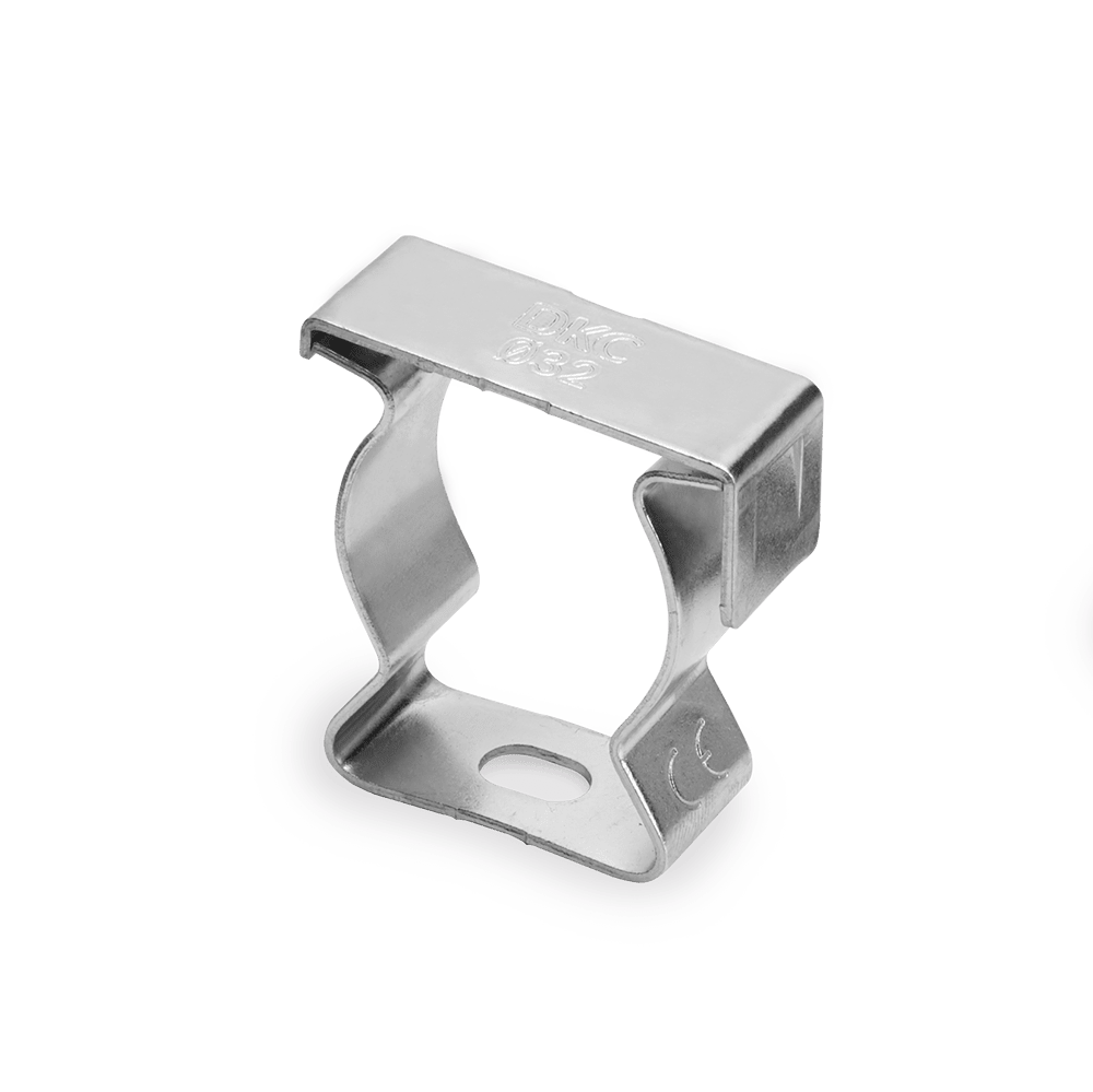 DKC EUROPE - Collare fissatubo in acciaio inox AISI 304, diametro 40mm, asola 6x10mm.