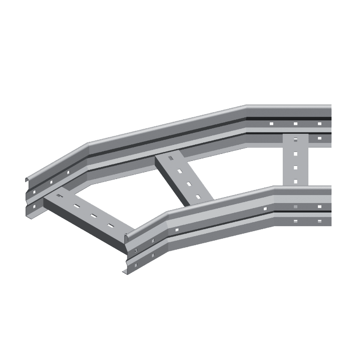 DKC EUROPE - W5 Curva piana 45° 500x100 R=300 sp. 1,2 IX4