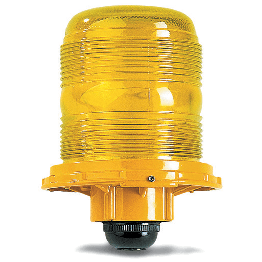 DKC EUROPE - Serie LSA5 - Segnalatore 360 gradi a 1 luce, con diffusore in vetro temprato gialla