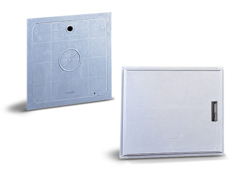 DKC EUROPE - Serie TPV - Sportello in vetroresina per nicchia 550x550 mm (AxB), senza serratura
