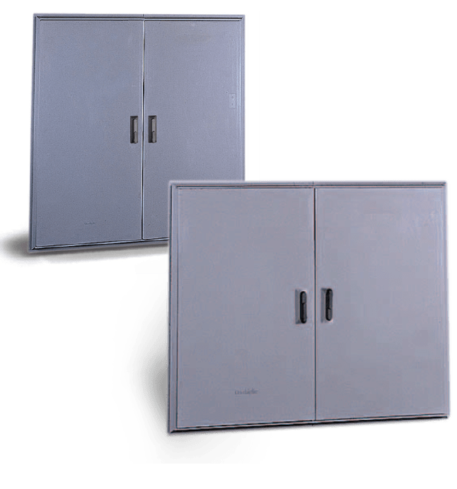 DKC EUROPE - Serie TPV - Sportello in vetroresina per nicchia 1331x1565mm (AxB), 2 ante, serratura con chiave Y21