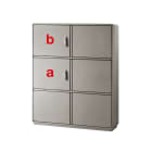 DKC EUROPE - Serie GRAFI 12 - Armadio in vetroresina, 2 vani + zoccolo, IP55, dim. 1840 x 1150 x 330 mm (AxBxP)