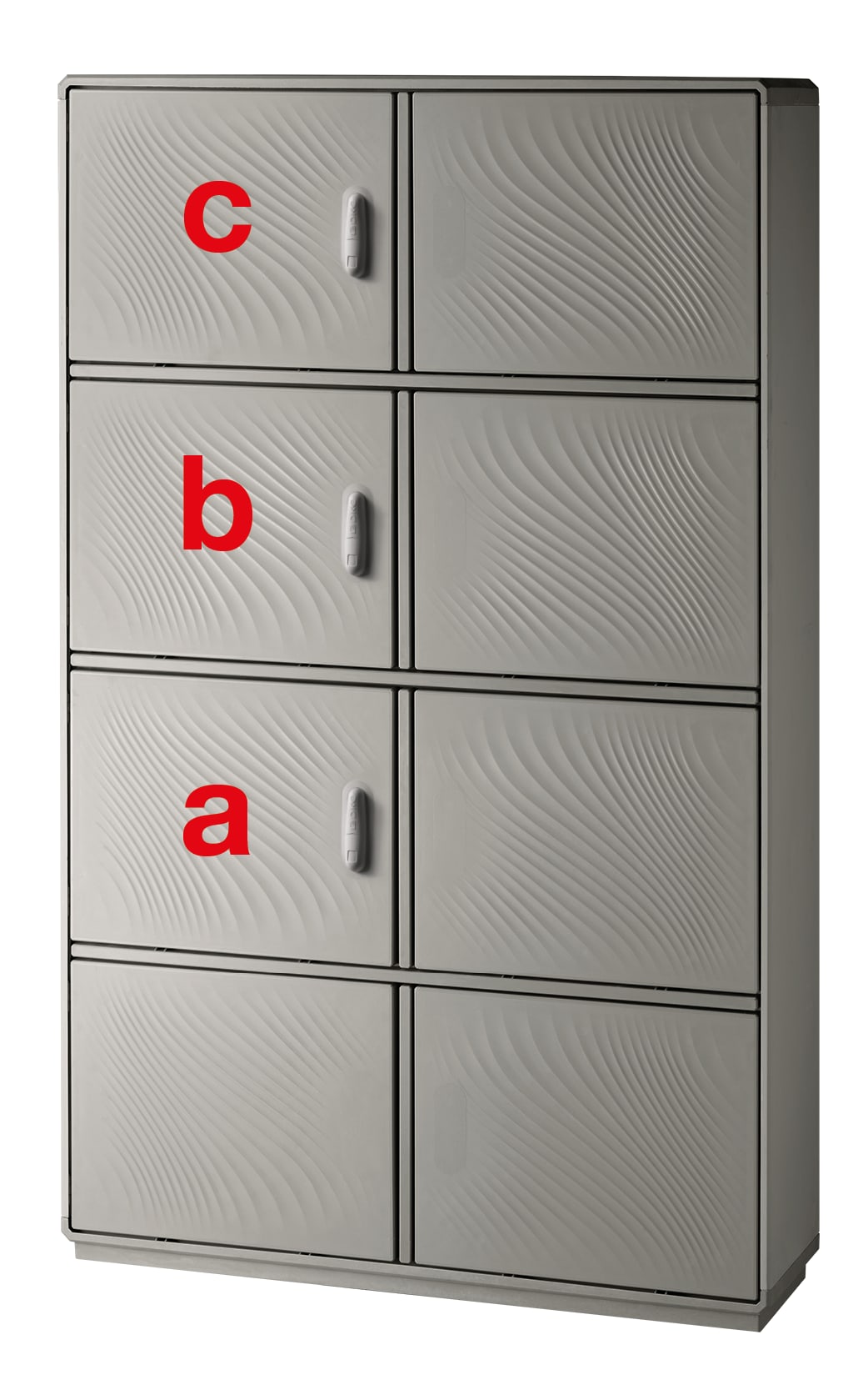 DKC EUROPE - Serie GRAFI 12 - Armadio in vetroresina, 3 vani + zoccolo, IP55, dim. 1840 x 1150 x 330 mm (AxBxP)