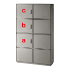 DKC EUROPE - Serie GRAFI 12 - Armadio in vetroresina, 3 vani + zoccolo, IP55, dim. 1840 x 1150 x 330 mm (AxBxP)