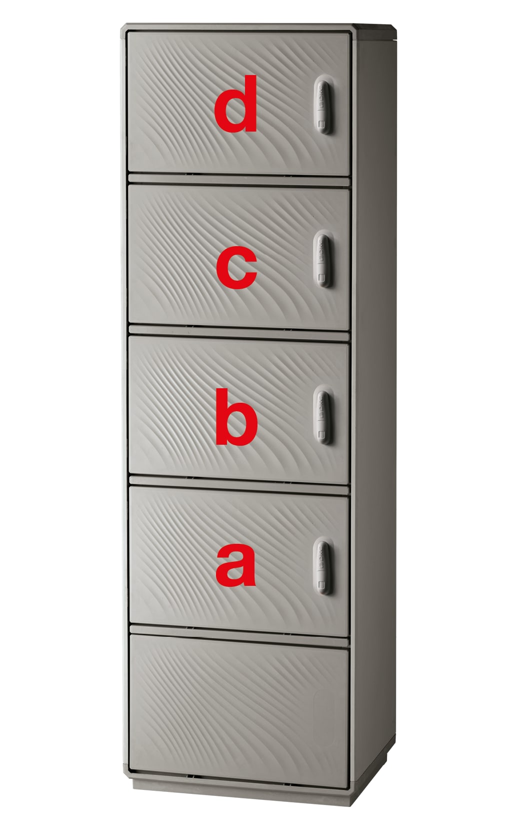 DKC EUROPE - Serie GRAFI 5 - Armadio in vetroresina, 4 vani + zoccolo, IP55, dim. 1840 x 580 x 330 mm (AxBxP)