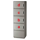 DKC EUROPE - Serie GRAFI 5 - Armadio in vetroresina, 4 vani + zoccolo, IP55, dim. 1840 x 580 x 330 mm (AxBxP)